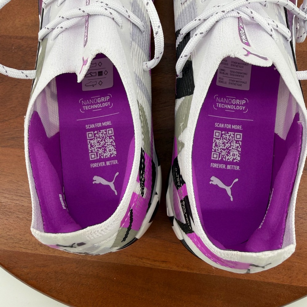 Puma Ultra Ultimate FG/AG Soccer Cleats White Purple Black 108410-01 Men 8 - Picture 7 of 11